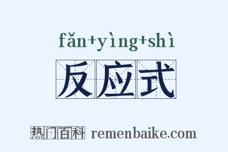 反应式是什么意思的图片